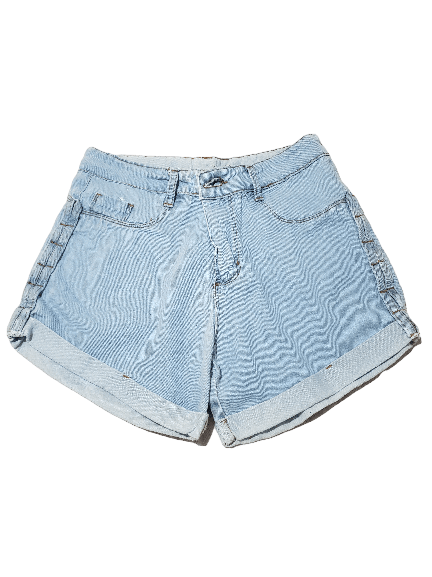 Short Jeans destroyed Azul Claro