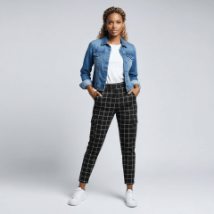 Calça jogger xadrez