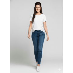 Calça Jeans destroyed Azul Escuro