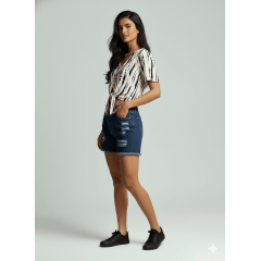 Short Jeans Destroyed Rasgado